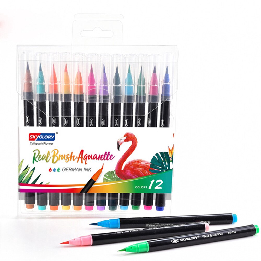 Set 12 / 24 / 36 bút màu nước viết thư pháp đa năng chất lượng cao