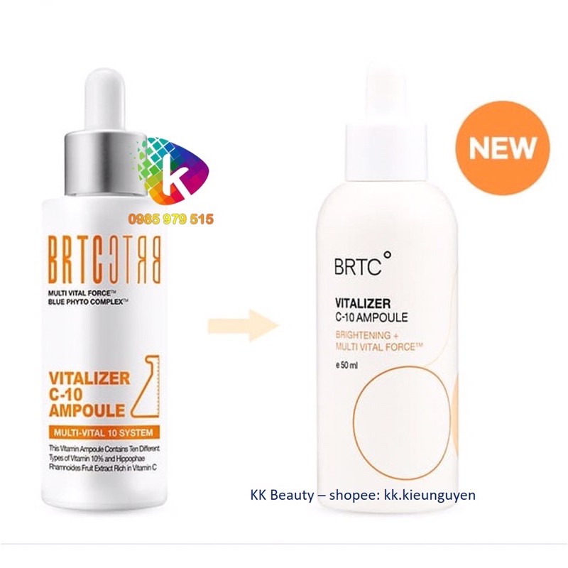 (Mẫu mới + Đủ Bill) Tinh Chất Trắng Da BRTC Vitamin C-10 C20 Ampoule