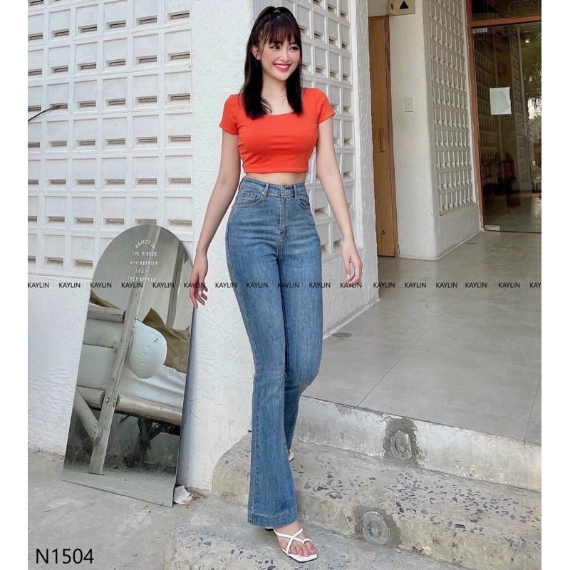 QUẦN ỐNG LOE LƯNG CAO (KÈM VIDEO HÌNH THẬT)