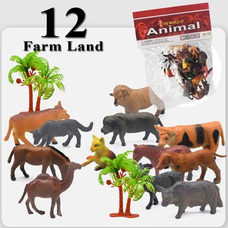 Đồ chơi 12 mô hình Thế Giới Động Vật Nuôi New4all Animal Farm World cho bé 3 tuổi