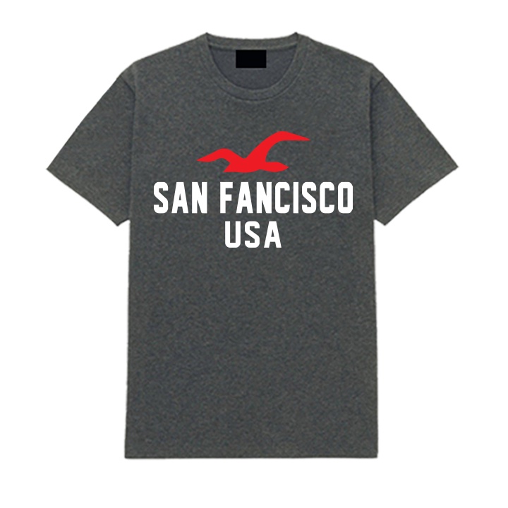 ÁO THUN NAM NỮ SAN FRACISCO TAY NGẮN MẪU MỚI VẢI THUN COTTON MỀM MỊN