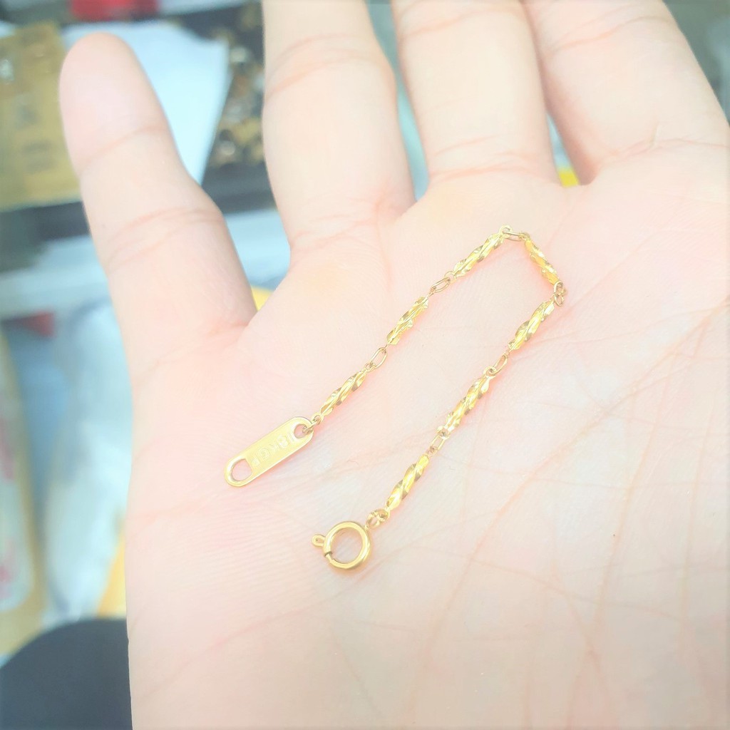 (An toàn cho Bé- Không kiêng nước) Lắc Tay Ống Trúc Xoăn Nhỏ 2.5MM Trẻ Em- Dùng bền màu tắm rửa không đen
