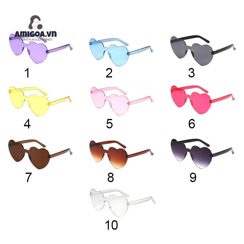 Kính Mát Gọng Trái Tim Thời Trang Cho Nữ