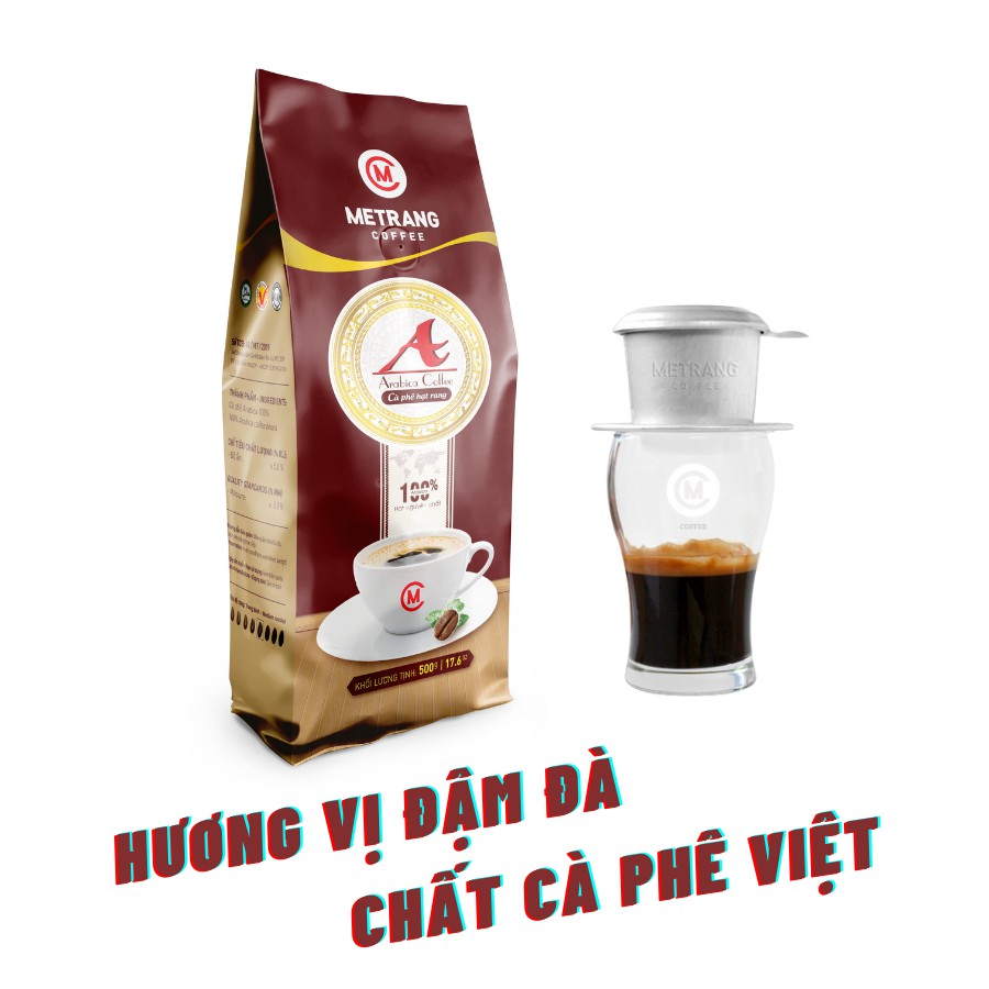 Cà phê Mê Trang Arabica (A) - túi hạt rang 500g