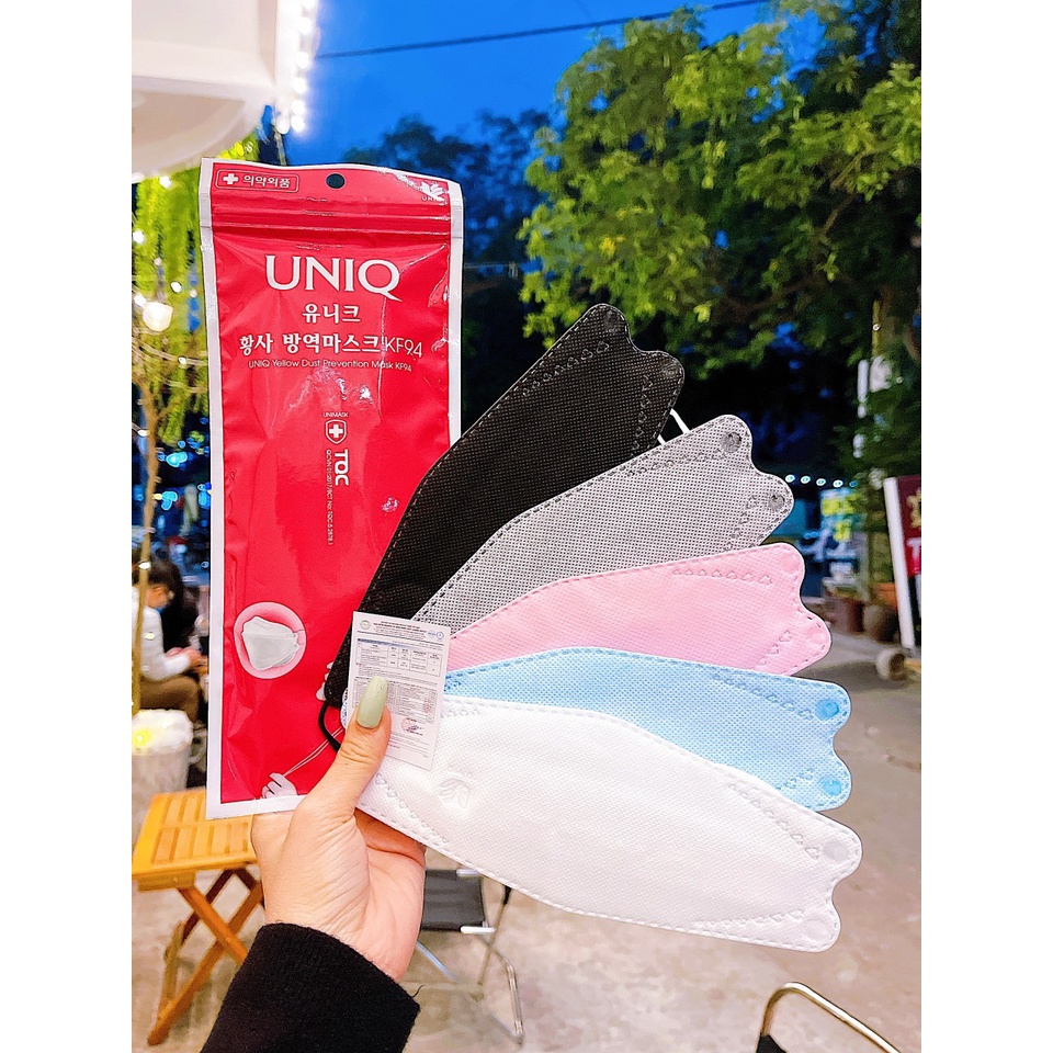 Combo 50C khẩu trang UNIQ sản xuất theo công nghệ Hàn Quốc 4 lớp kháng khuẩn cao chống bụi mịn