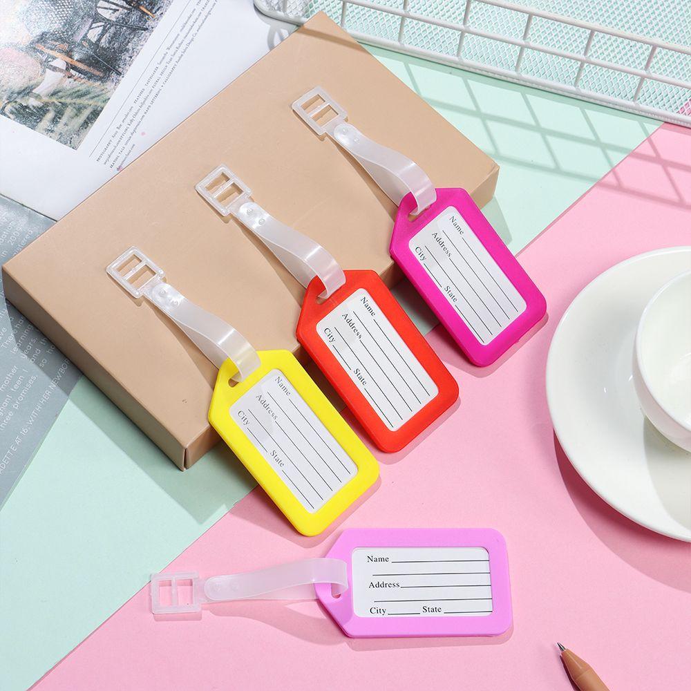 WONDER Set 5 Thẻ Tên Gắn Vào Hành Lý Có Móc Khóa Nhiều Màu Sắc