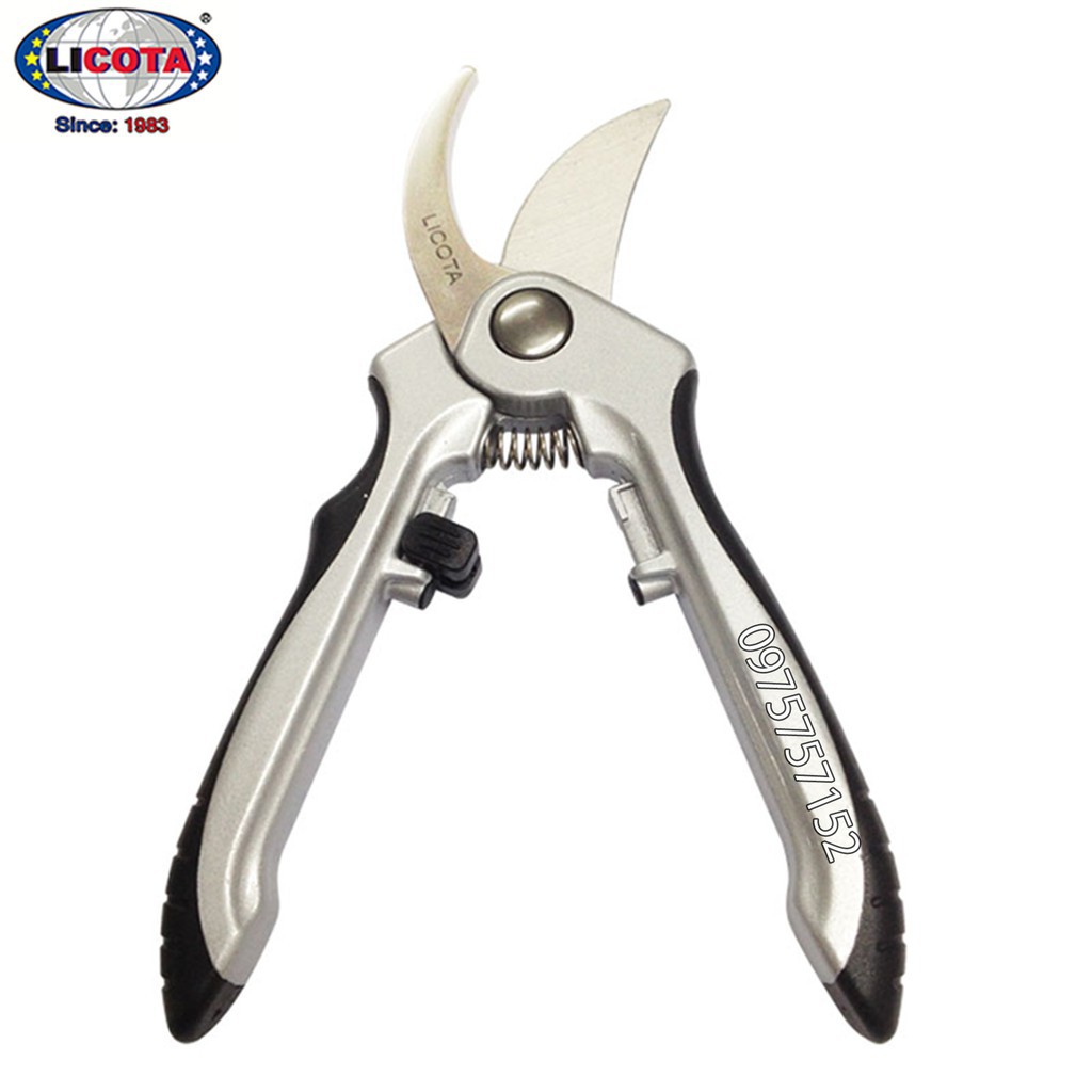Kéo cắt cành cao cấp lưỡi cong cán Anilmon Licota 8inch - Siêu sắc - Chuyên nghiệp - Chính hãng