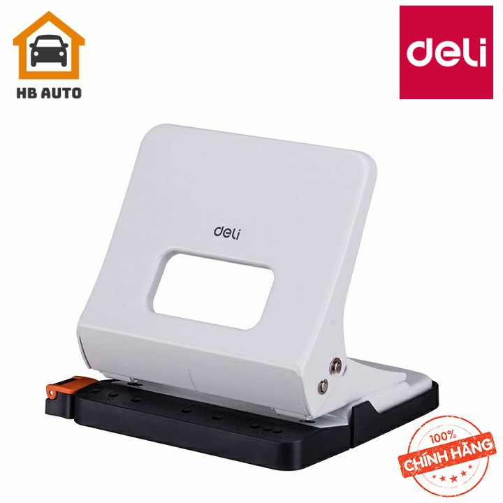 Đục lỗ giấy 25 tờ Deli E0142 vỏ kim loại cao cấp