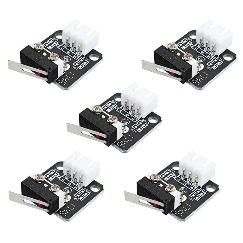 VIVI   5Pcs 3D Printer Accessories X/Y/Z Axis End Stop Limit Switch 3Pin N/O N/C Control Easy to Use Micro Switch for CR-10 Series Ender-3