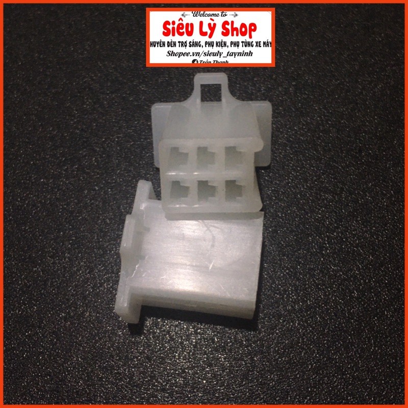 Giắc nhựa xe máy 6P-2.8 - Đầu đực (Túi 10cái)