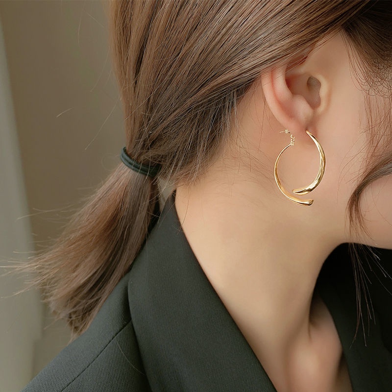 Bông Tai Kim Bạc 925 Kiểu Móc Treo Sau Lưng Đơn Giản Xinh Xắn Dành Cho Nữ