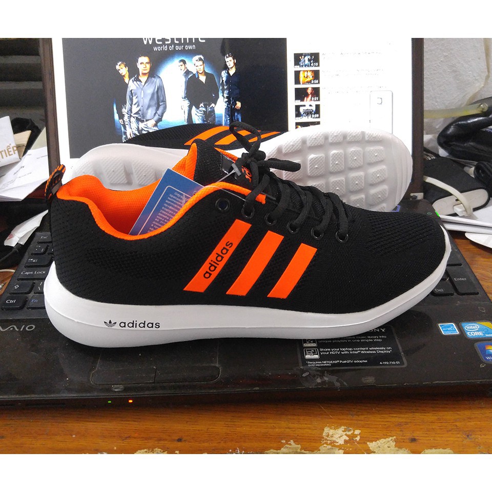 [Chính Hãng] (SALE SỐC) Giày Adidas Đen Cam size 36-44 siêu chất . 2020 new . 2020 ️🥇 New ✔️ 2020 new []