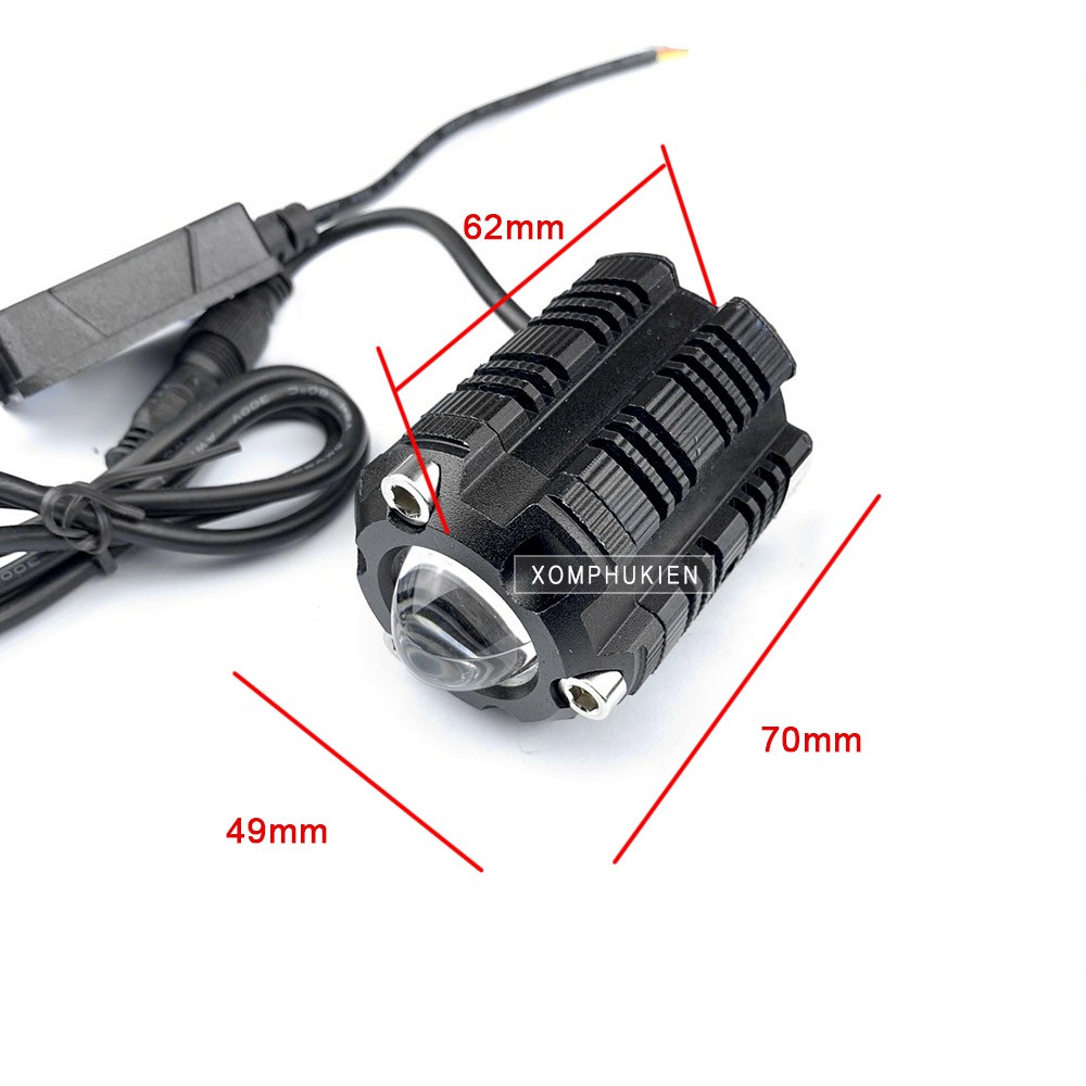 Đèn Bi Cầu M30 Có 2 Chế Độ Vàng Và Trắng , Giá 1 Chiếc [ Tặng Công Tắc Cos Pha ]