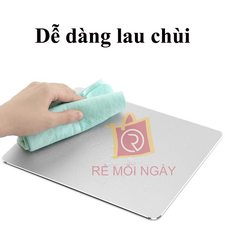 Mới Miếng Lót Chuột Kim Loại Siêu Mỏng Cứng Mịn Có 1 Mặt Da Tiện Dụng