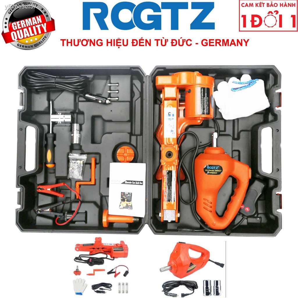 ▧♣✆(ROGTZ - Thương hiệu đến từ Đức) Bộ kích và mở lốp 2 trong 1 chạy điện 12v - Con Đội Kích Lốp Nâng Gầm Xe Bằng Điện 1
