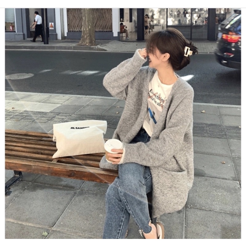 Áo khoác len cardigan mỏng cho mùa thu đông. | BigBuy360 - bigbuy360.vn