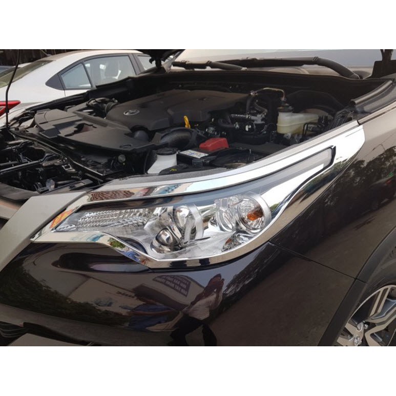 Ốp viền đèn pha, hậu xe Toyota Fortuner 2017-2019 { HÀNG ĐẸP }