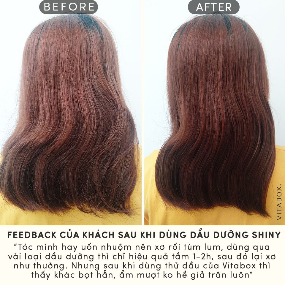Dầu dưỡng tóc VITABOX Argan Jojoba – cho tóc khô xơ, hư tổn, uốn nhuộm chẻ ngọn, nhanh mọc tóc con - organic hair oil