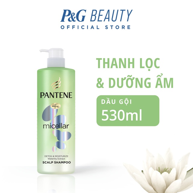 Dầu gội Pantene Micellar Làm sạch & Dưỡng ẩm Chiết xuất Hoa súng 530 ml | BigBuy360 - bigbuy360.vn