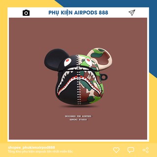 [Freeship - Ảnh Thật] Case Vỏ Bao Airpods Đựng Tai Nghe Airpod 1 2 Pro Bear Brick Chất Liệu Silicon Dẻo