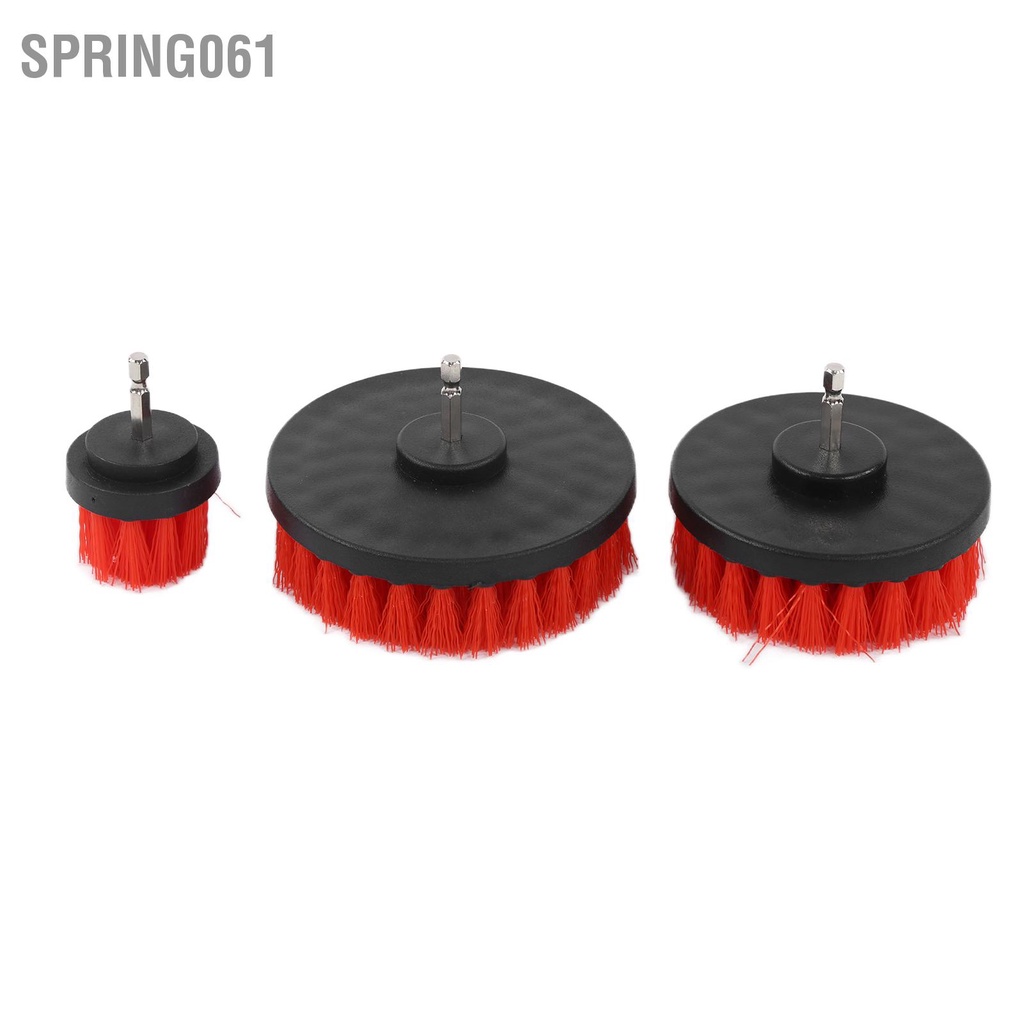 Spring061 4 cái Chổi khoan Phần đính kèm Bộ Công cụ làm sạch Máy chà sàn điện cho Xe ô tô máy