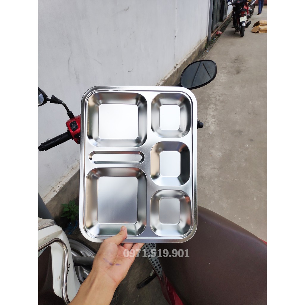 Khay cơm inox 6 ngăn giá rẻ