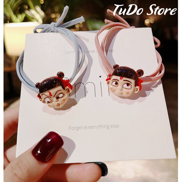 Dây buộc tóc co giãn hình mặt cười thời trang Hàn quốc cho nữ P03