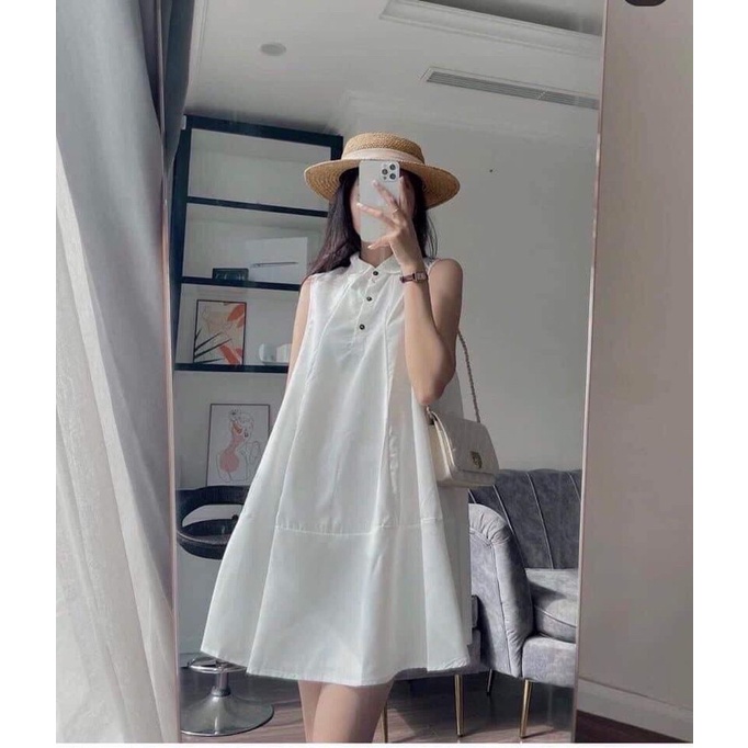 Váy cổ bẻ cài cúc 4 màu HS6