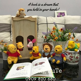 Gấu Bông - Gấu Pooh mini và 2 bé Sóc móc khóa