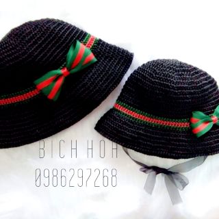 Set mũ ajuma cho mẹ và bé