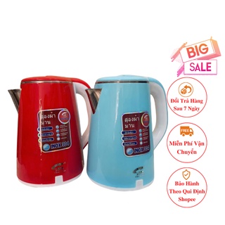 Ấm Siêu Tốc JIPLAI THÁI LAN Cao Cấp 2.5L, Ấm Đun Siêu Tốc 2 Lớp Loại Lớn