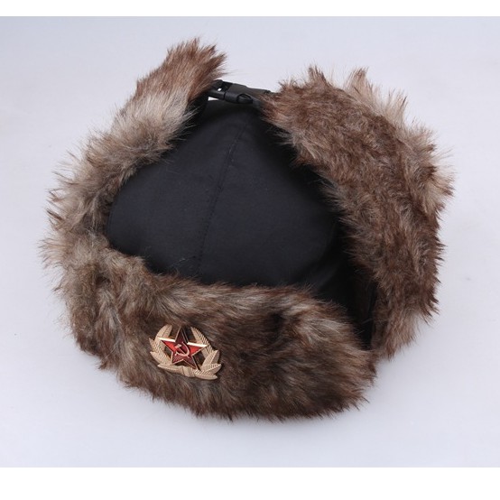 Mũ ushanka Hồng Quân Liên Xô cờ đỏ búa liềm CCCP E11