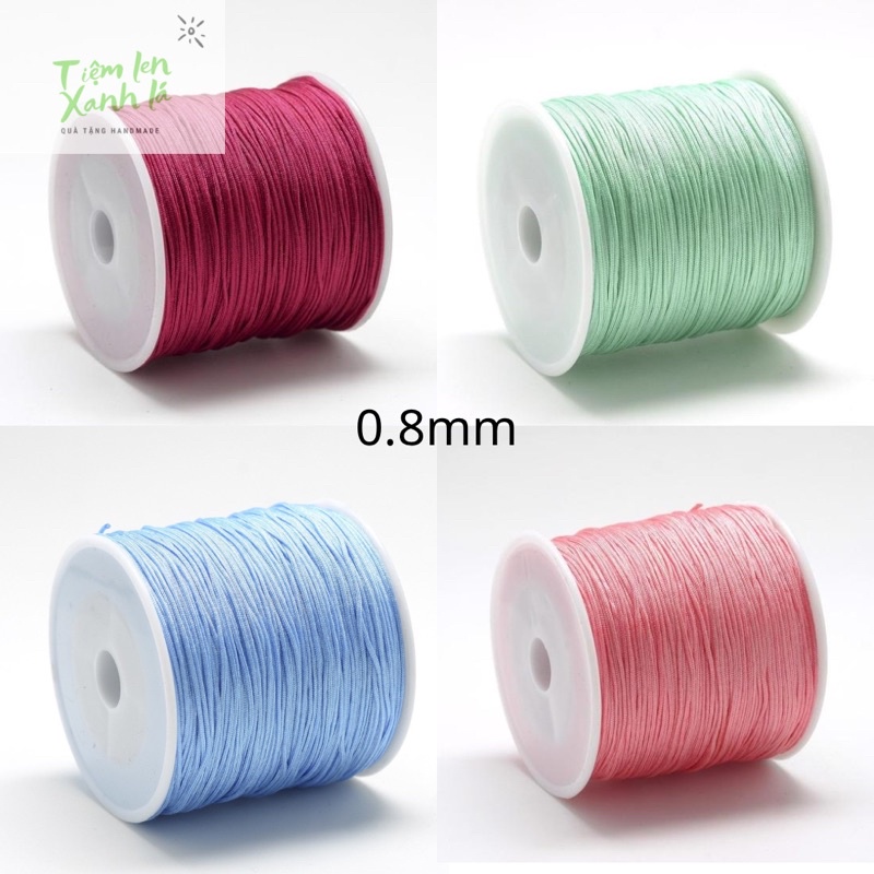 (Hệ Màu Mới) Dây Ngọc Đan Vòng 0.8Mm/ Dây Dù Đan Vòng Handmade (Bó 10M)