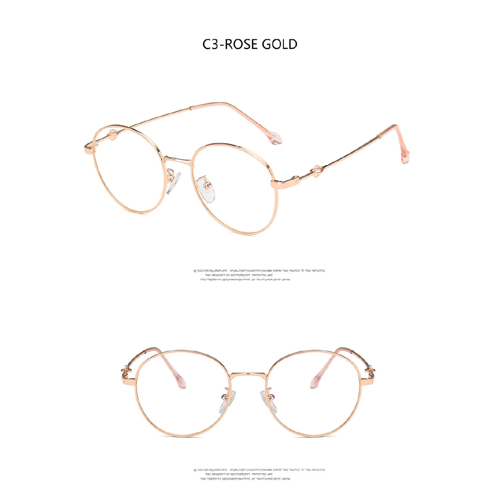 Kính cận gọng kim loại không đồng đều thời trang retro 2020