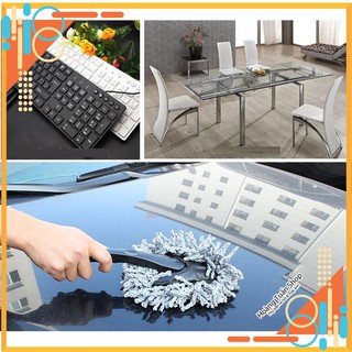 Chổi sợi fiber mini đa năng lau xe nhà cửa tay cầm có thể tháo rời