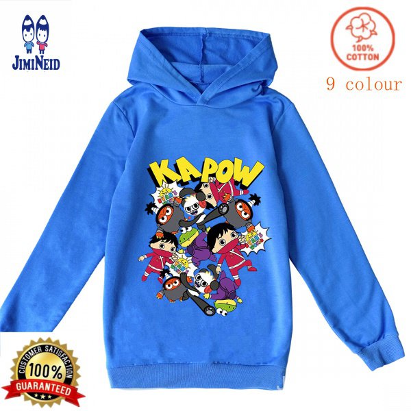 Áo Hoodie Họa Tiết Hoạt Hình Ryan Toys Review Thời Trang Cho Béw1045