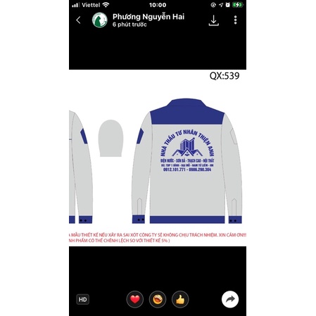 Bộ bảo hộ lao động hàng may kĩ HD02