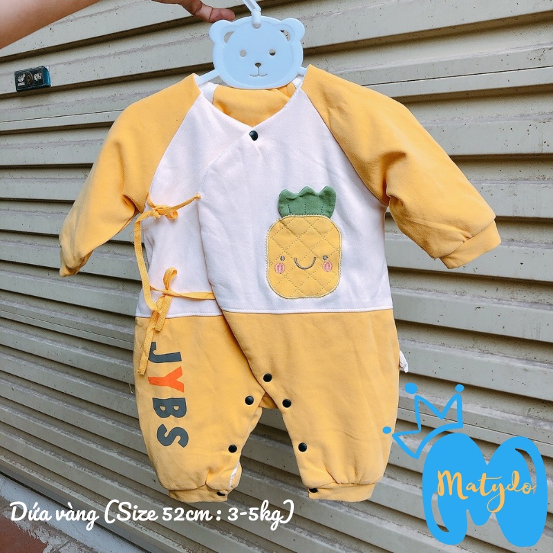 Bodysuit cho bé nỉ bông dài tay MATYDO cho trẻ sơ sinh đồ bộ liền thân trẻ em từ 3-13kg