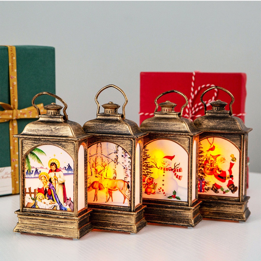 Đèn Trang Trí Giáng Sinh Di Động Sáng Tạo Có Thể Sử Dụng Như Cây Thông Noel Sơn Màu Trong Suốt Bên Nhỏ