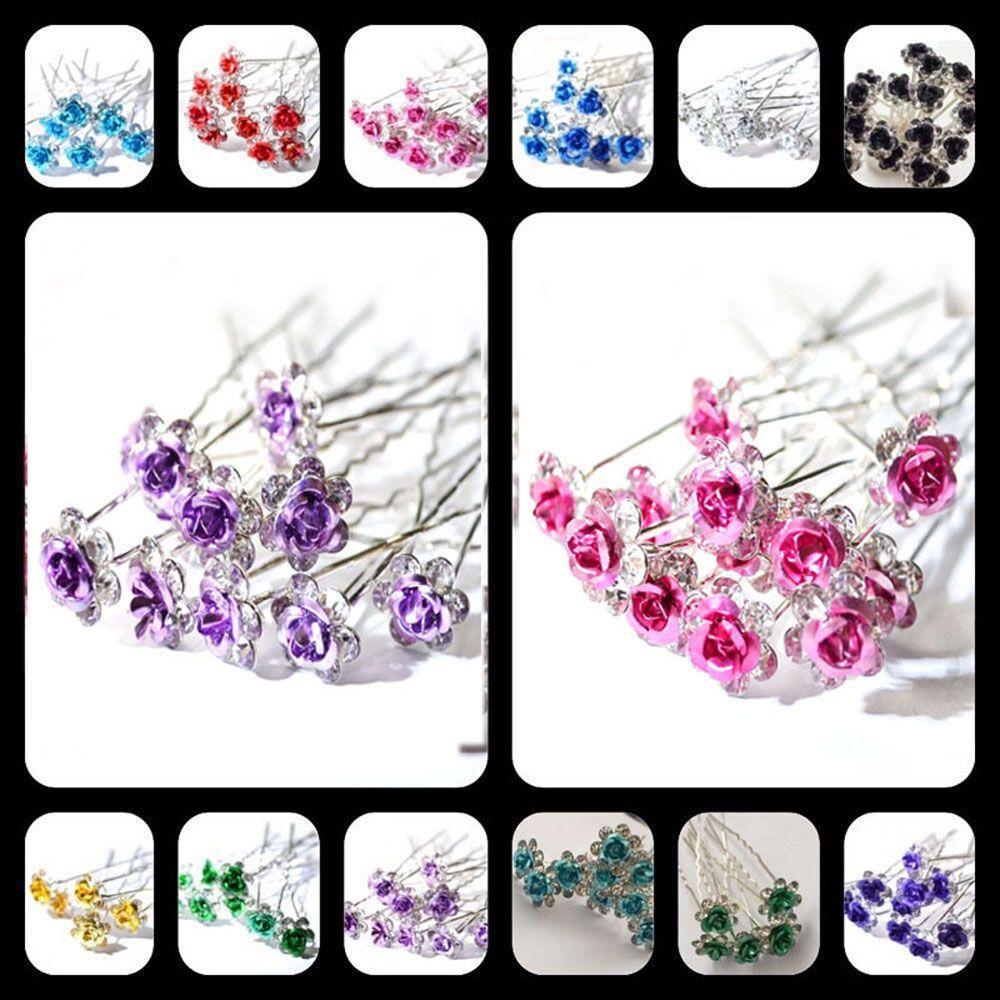 Set 20 Kẹp Tóc Hình Hoa Thời Trang|Váy Cưới Cô Dâu Sang Trọng Quý Phái