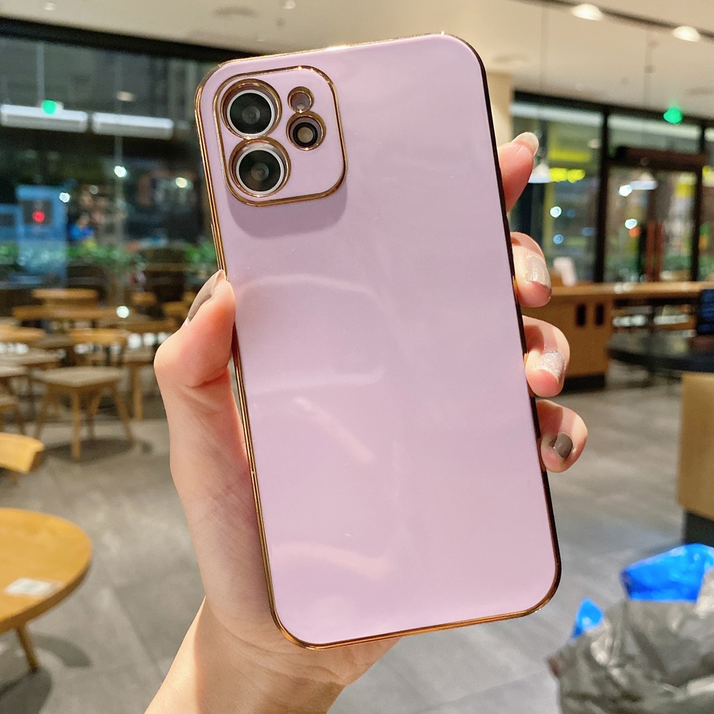 Ốp điện thoại TPU mạ màu trơn sang trọng thích hợp cho Iphone 12 11 Pro Max Xs Max Xr X 8 7 Plus