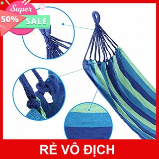 Võng dù cao cấp kẻ sọc 2 lớp tiện lợi bền đẹp