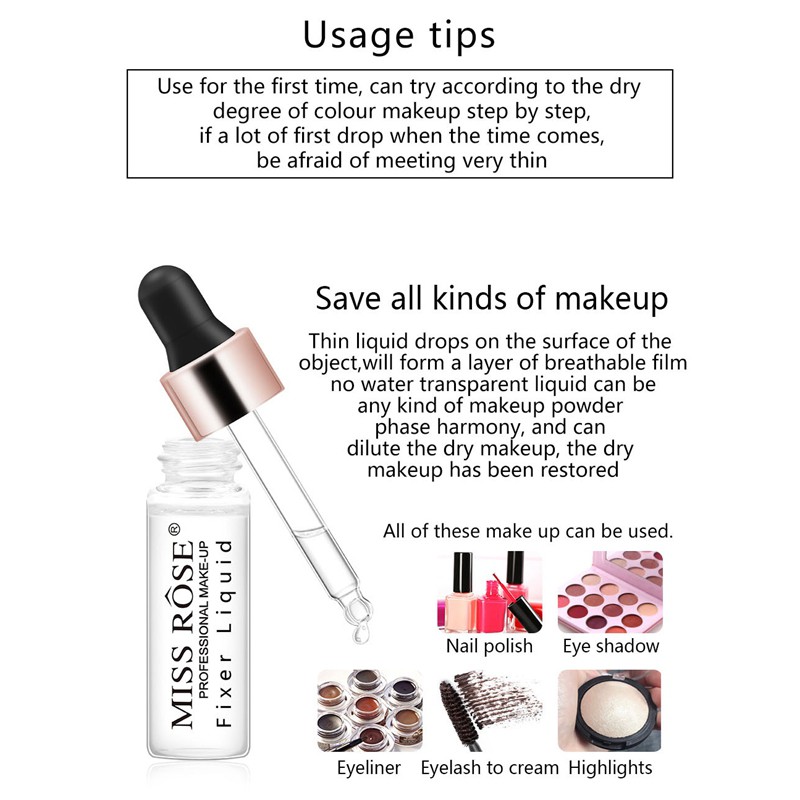 [Hàng mới về] Dung dịch pha loãng mỹ phẩm/ nước sơn móng/phấn phủ/ phấn má hồng/ kẻ mắt thương hiệu Miss Rose | BigBuy360 - bigbuy360.vn