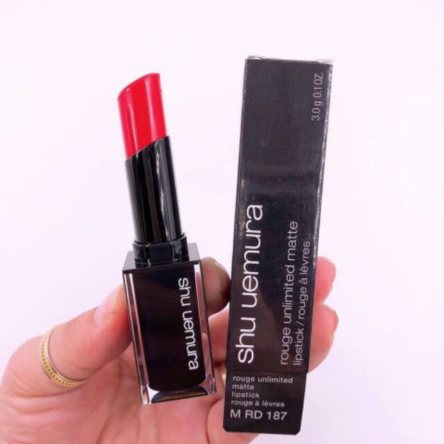 SON SHU UEMURA VỎ ĐEN MÀU 187 (đỏ rượu)