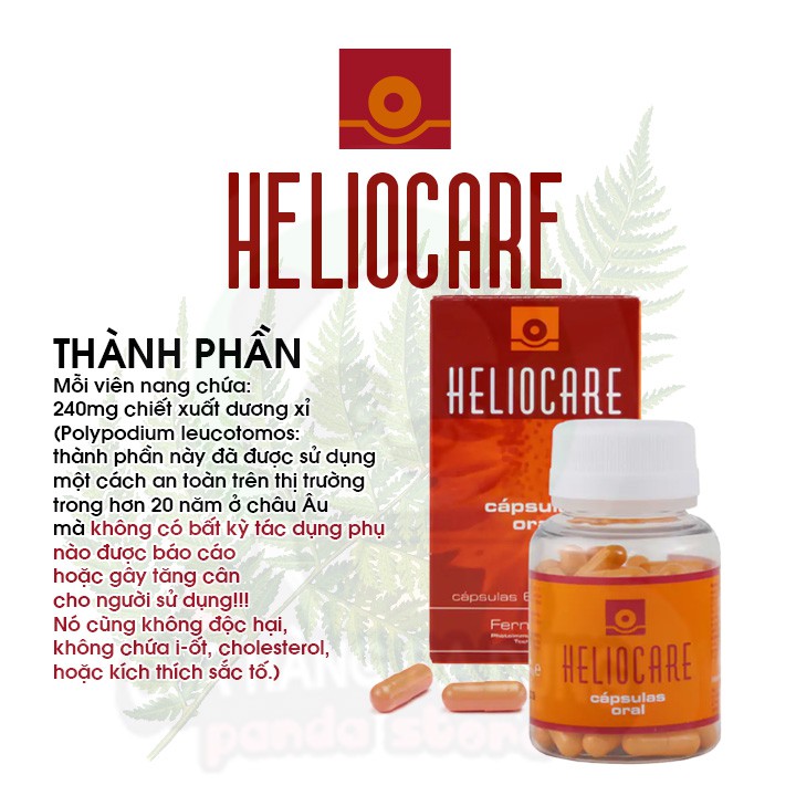 Viên uống chống nắng Heliocare Oral bảo vệ da khỏi tác hại của tia UV giúp giảm thâm sạm nám và làm đầy các nếp nhăn | BigBuy360 - bigbuy360.vn