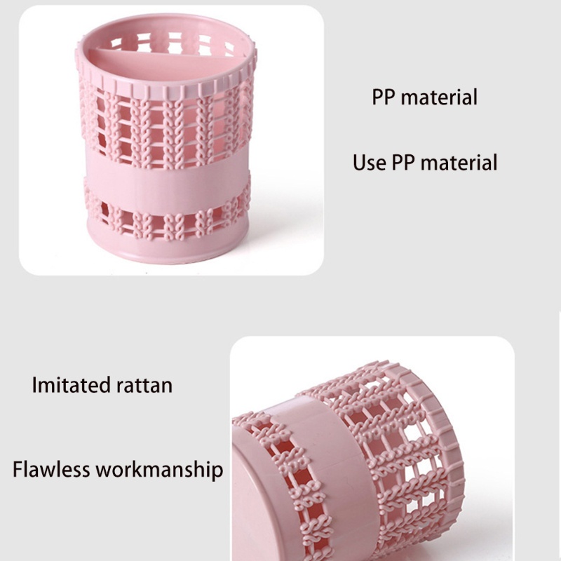 Giá Đỡ Bút 2 Ngăn Hình Rổ Trái Cây Phong Cách Dành Cho Văn Phòng / Trường Học