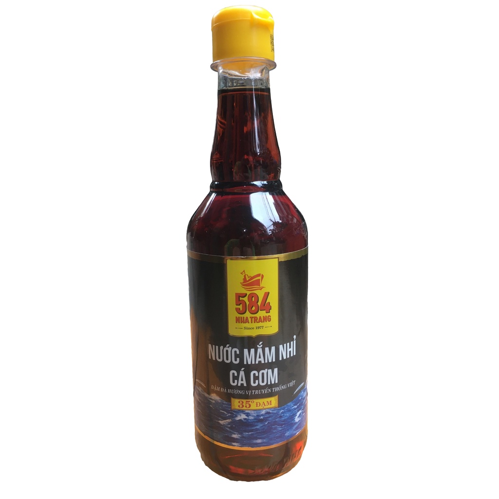 Nước mắm 584 Nha Trang 35 độ đạm thơm ngon đậm đà, hậu vị sâu (chai nhựa 500ml) (mẫu mẵ mới)