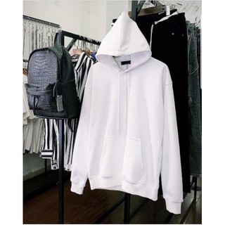 Áo Hoodie Trắng Trơn - White Hoodie áo khoác nam nữ Hoodie basic màu trắng white cực đẹp - Hoodie nỉ bông unisex dày dặn
