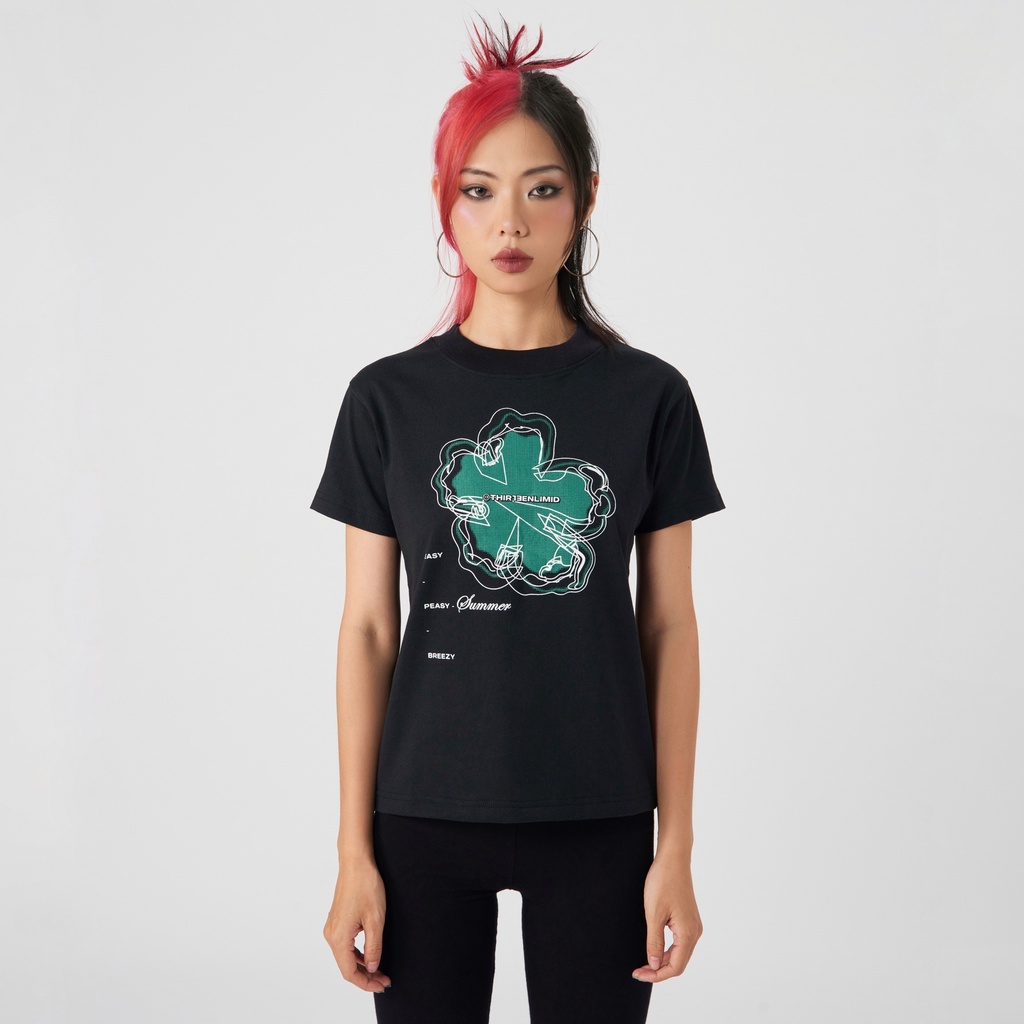 Áo thun nữ ngắn tay Easy black T-shirt