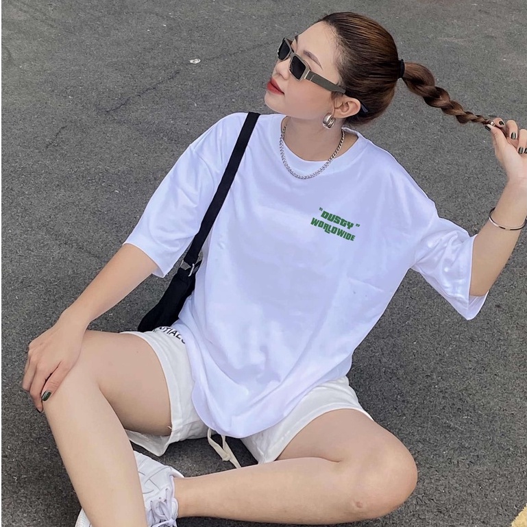 Áo Thun Unisex Dusty Worldwide Style White 100% Cotton 250gsm - Local Brand Chính Hãng
